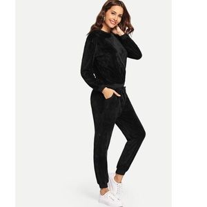 Velvet sweat suit